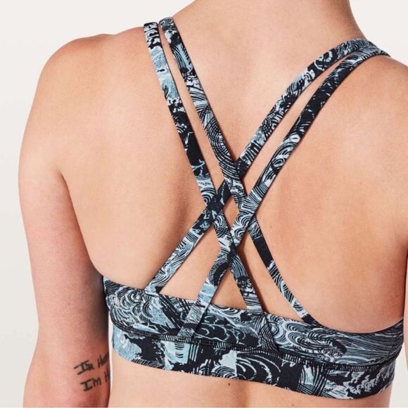 Lululemon Energy Bra Eternal Wave Starlight Black size 4 - Picture 2 of 5